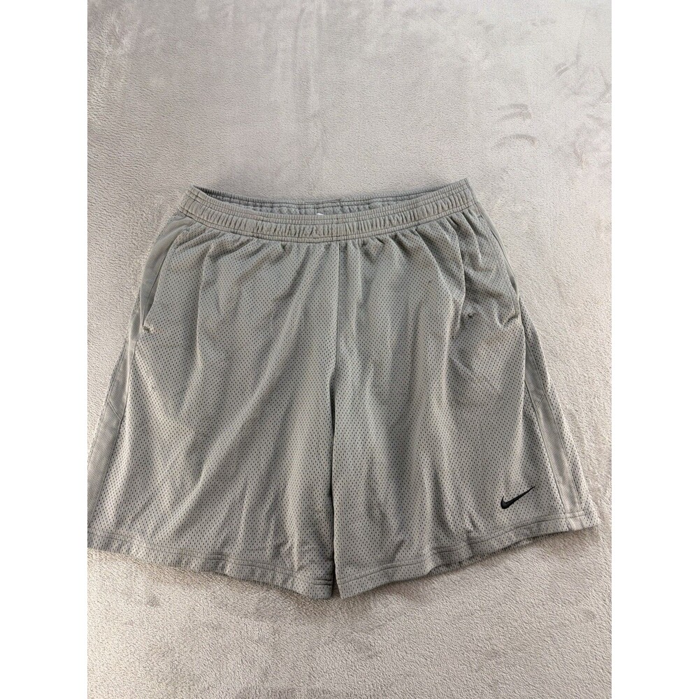 Nike Basketball Shorts Mens X-Large Gray Athletic Mesh Training